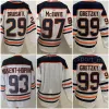 CUSTOM CUSTOM Man Ice Hockey Reverse Rétro 97 Connor McDavid Jersey 99 Wayne Gretzky 29 Leon Draisaitl 93 Ryan Nugent-Hopkins Blank Stitch G