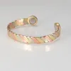 Bangle Wollet Pure Copper Armband för kvinnor Män magnetiska smycken 6.29 '' Bangles Gift