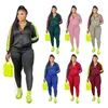 Frauen Zweiteilige Hosen 2 Set Frauen Herbst Kleidung Sweatsuit Jogger Outfit Zip Top Jogginghose Trainingsanzug Großhandel Drop