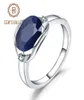 GEM039S Ballet 925 Sterling Silver -förlovningsringar 324CT Natural Blue Sapphire Gemstone Ring for Women Fine SMEEXKE CJ1912059520139