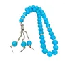 Strand artesanal 33 grânulo tasbih mão pulseiras de cristal oração frisado pulseira meditação rosário jóias acessórios religiosos