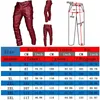 Herrenhose, Herren-Leder-Motorradhose mit Cargotaschen, schwarze PU-Hose, ohne Gürtel, Herrenhose, große Größe S-5XL, 231130