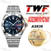 TWF Chronomat GMT ETA A2836 Automatic Mens Watch Blue Stick Dial Stainless Steel Rouleaux Bracele A32398101C1A1 Super Edition Watches Reloj Hombre Puretime F6
