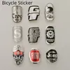 Bike Head Badge Soft Aluminum Decals Stickers for MTB BMX Folding Bicycle Front Frame Steam Cycling Accessories Emblem Tube DIY 231221