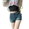 Frauen Jeans Sommer 2023 Koreanische Version Schlanke Und Würzige Mädchen Denim Hosen Vielseitige Casual Hohe Taille Breite Bein Shorts