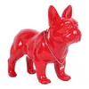 Oggetti decorativi Figurine Resina Bulldog francese Statua Regali Sculture Decorazioni per la casa Decorazioni da scrivania Tavolo nero 231130