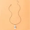Anhänger-Halsketten, Cartoon-Schmuck, weicher Ton, umgekehrte Ohrringe, Halsketten-Set, niedliches Tier-Set21876