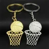 Anahtarlıklar Landards Creative Basketball Net Keychain Sport Fan Souvenir Keytler Çanta Kolye Accessorie Araba Motosiklet Biblo Anahtar Tutucu Charm R231201