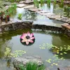 ديكورات حديقة مصطنعة مصابيح LED LED Solar Power Pool الإضاءة في الهواء الطلق Lotus Lamp Pond Fountain Excessories