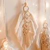 Gobeliny macrame Wall wiszący boho boho dekoracja domu makrama marzeń łapacz świąteczny pokój dekoracja salonu w sypialni wystrój ślubny 231201