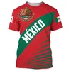Herr t shirts sommar mexico t-shirts mexikansk flagga 3d tryck streetwear män kvinnor mode överdimensionerad kort ärm skjorta barn tees toppar