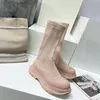 Moda sapatos de lona meias e botas botas de lona alta superior plataforma casual rendas até botas de grife