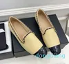 Luxury Designer Women Casual Shoes Heels Chain Retro Flats