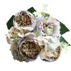 Dekoracyjne kwiaty Wedding Party Home Roses sztuczne wiązki róży Bukiet Peony Buquet 5 Cake Dekoracje kwiatowe
