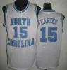 Basketball 15 Vince Carter UNC Jersey Caroline du Nord Bleu Blanc Ed NCAA College Basketball Maillots Broderie Shorts Costume