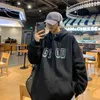 Sudaderas con capucha para hombre, sudaderas de gran tamaño 5XL, sudaderas Harajuku con cremallera para hombre, abrigo de manga larga con capucha y estampado de letras, sudadera coreana informal para otoño