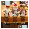 Fyllda plyschdjur Happy Christmas Doll Ornament Dolls Ornament Santa Claus Snowman Deer Nyårs atmosfärens dekoration gåvor 32 cm d dhvek