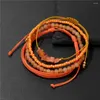 Strand 4 unids/set pulsera de cuerda púrpura amatistas jaspes lilas cuentas de piedra Natural conjunto multicapa para Mujeres Hombres joyería Boho