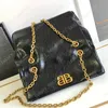 Women's Luxury messenger bag Monaco old gold logo flip closure bag Arena calf leather chain bag Look 18 Quilted handbag High quality designer shoulder bag UNISEX