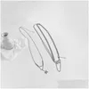 Cadenas de vientre Damas Cadena de cintura larga geométrica para mujeres Metal Metal Sier Color Cinturón de mariposa Joyería Drop entregada Bo DH8MT