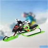 Sledding Sled With Steering Wheel And Handle Twin Brakes Ski Car For Winter Sport Children Adt 231023 Drop Delivery Sports Outdoors S Dhmez