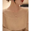 여성용 블라우스 스타일 여성용 소프트 니트 언더 레이 셔츠 bie zhi jue 아름다운 상단 멍청한 스웨터