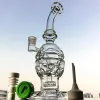 Faberge Fab Egg Recycler Bong Hookahs Waterpipe Showerhead Perc Dab Oil Rigs Glass Bongs 14mmのジョイントMFE01 ZZで水道管を吸う