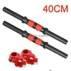 Accessoires 40 / 50cm Fitness Haltère Rod Solide Barre de levage de poids en acier pour Gym Home Haltérophilie Entraînement Barbell Poignée Équipement Dhftr