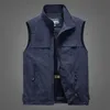 Gilets pour hommes Printemps Automne Extérieur Militaire Noir 2023 Veste sans manches Mode Pêche pour poche Pographie Casua Gilet 231130