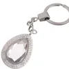 Keychains 1pc Good Quality Rhinestone Water Drop Glass Locket Magnet Open Key Chain