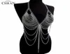 Chran New Fashion Beach Chain Necklaces Alloy Chain Bra Long Necklaces for Women for Sexy Statement Body Jewelry BC0395 J196403193