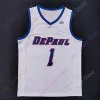 DePaul Blue Demons Basketball Jersey NCAA College Mark Aguirre Javon Freeman-Liberty David Jones Brandon Johnson Mikan Cummings Strickland R