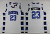 Maglia da basket NCAA One Tree Hill Ravens Brother Movie 3 Lucas 23 Nathan Scott Nero Bianco Blu