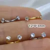 Anelli da naso Borchie LOT50pcs 16gx8x3mm Body Jewelry Piercing -Rotondo CZ Labbro Labret Anello Orecchio Helix Bar Labbro Sopracciglio Naso Piercing Ferri di cavallo Anello 231201