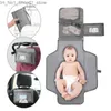 Aankleedkussenhoezen 3 in 1 Waterdichte aankleedkussen Luier Reizen Multifunctioneel Draagbaar Babyluierhoes Mat Schone hand Opvouwbare luiertas Q231202