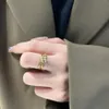 Klasyczne obrączki ślubne moda na pusty spiralny diamentowy pierścionek 18K złoty platowany pierścień projektant biżuterii Para miłość 235f