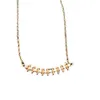 Designer Carter Bullet Halsband Personlig enkel klumpkedja Full Diamond Hollow Out Necklace samma smycken