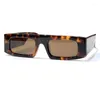 Lunettes de soleil 2023 Rétro Carré Mode Petit Cadre Unisexe Rectangulaire Multicolore Steampunk Grandes Lunettes