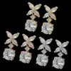 Women Four Leaf Flower Colds Studs Designer Biżuteria Duże i małe ćwiczenia złota srebrzysty różowy złoto pełna marka jako ślub C300B