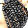 Lösa ädelstenar mamiam naturliga en indigo gabbro pärlor smidig rund sten diy armband halsband smycken gör ädelsten design