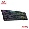 Tangentbord REDRAGON APAS K535-KB RGB USB MINI Slim Ultra-Thin Designed Wired Mechanical Gaming Keyboard Blue Switch 104 Keys For Compute PC 231130