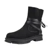 Bottes Chaussures Pour Hommes Automne Hiver Moto Haut-haut À Lacets Court Cheville Extérieur Tendance Outillage