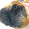 Malaysiska brasilianska peruanska indiska 100% Vrigin Raw Remy Human Hair 1B/27 Pixie Curly Short No Lace Regular Bang Wig Wig Wig