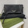 Peau de vache Zadig Voltaire épaule sacs à bandoulière célèbre motif d'aile femmes enveloppe sac de messager concepteur de luxe sacs à main mode rivet Hobo