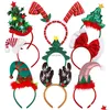 Juldekorationer pannband xmas huvudbonad blandade jultomten renar gevir snögubbe hårband för festtillbehör kostym dhl0q