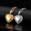 Pendentif Colliers Kpop Po Médaillon Collier Coeur Autrichien Strass Or Couleur Bijoux De Mode Pour Femmes/Hommes Accessoires Marque P609