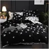 Ensembles de literie Trois pièces Mode Imprimé King Queen Taille Luxe Quilt Er Taie d'oreiller Couette Marque Lit Couettes Ensemble de haute qualité Dro Dhsvx