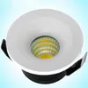 Super LED encastré micro miniature petit réglable mini 5 W LED downlight COB réglable vers le bas lumière chaude blanc froid AC85-265V