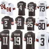 Voetbal Jersey aangepaste vrouwen jeugd Ogbo Okoronkwo Jeremiah Owusu-Koramoah Sione Takitaki Harrison Bryant Nick Chubb Bernie Kosar