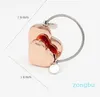 Keychains Charm Double Heart Shaped Lovers Keychain Trinket Lovely Key Holder Innovative Items Bag Pendant Novelty Gift For Girl